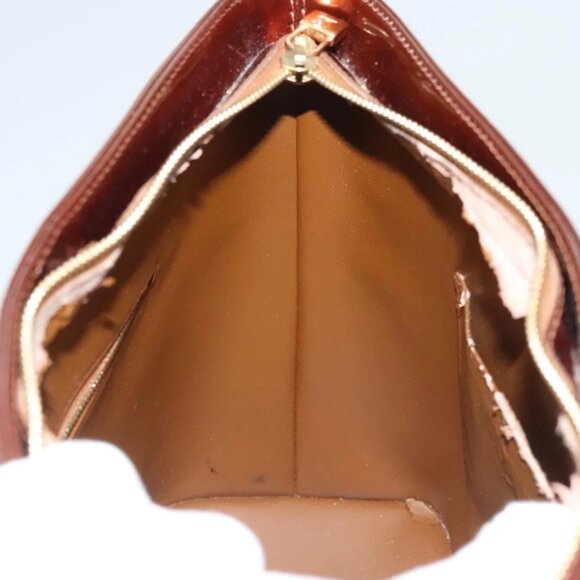 LOUIS VUITTON Monogram Vernis Houston Hand Bag Bronze M91122 LV Auth hk2663 - Picture 12 of 16
